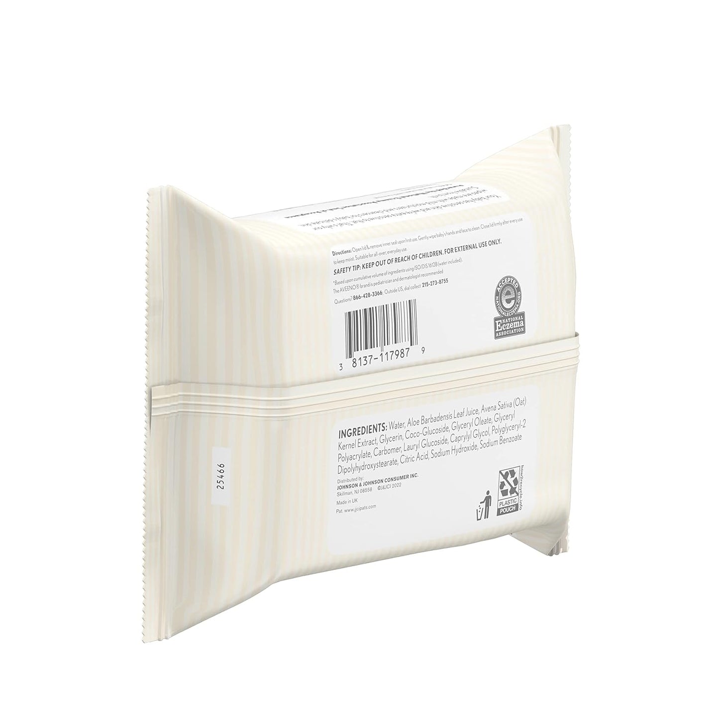 Aveeno Baby Calming Face & Hand Wipes – Gentle Skincare Ritual, Oat-Infused Soothing Formula