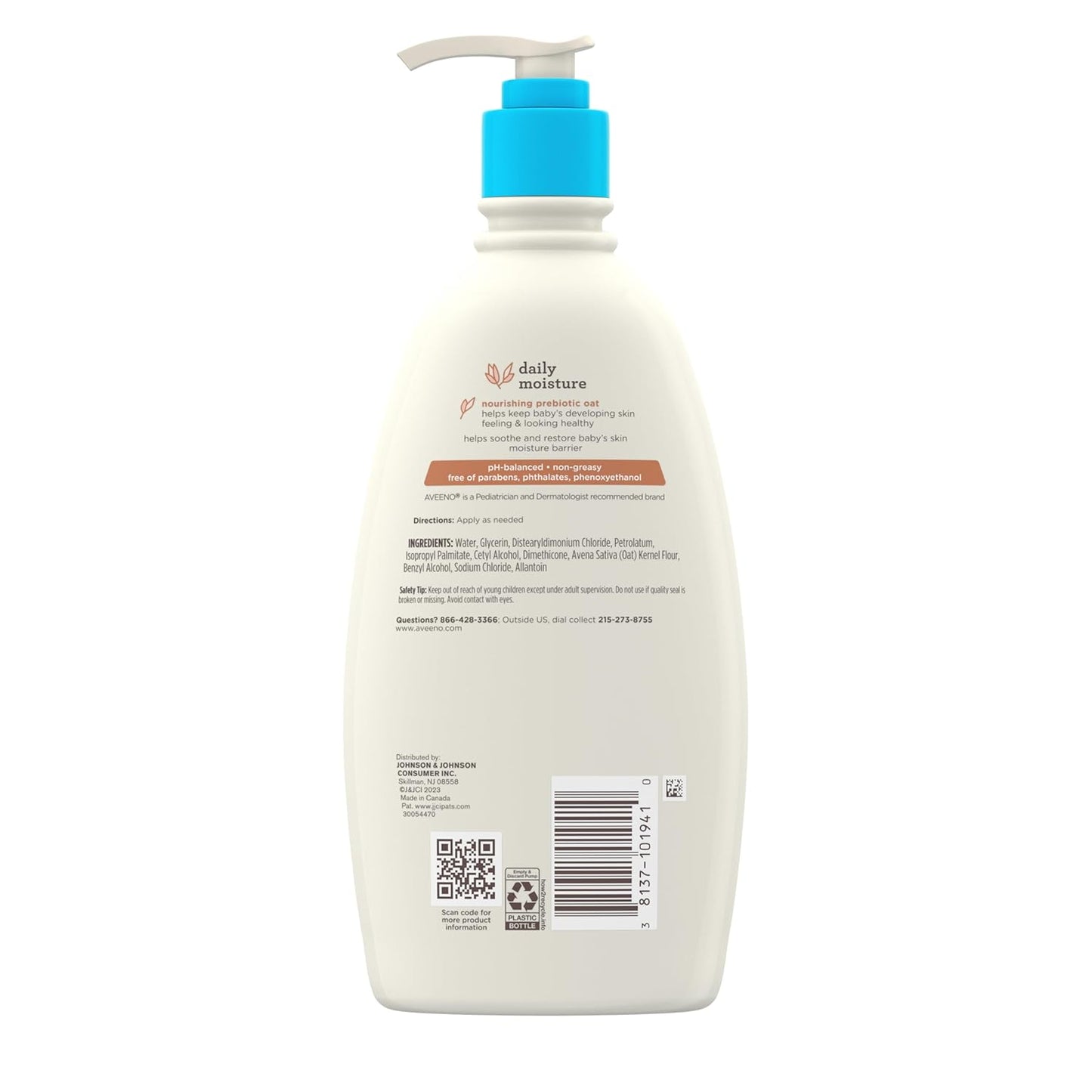 Aveeno Baby Daily Moisture Lotion – Hypoallergenic, Non-Toxic Skincare for Safe Baby Skin Protection