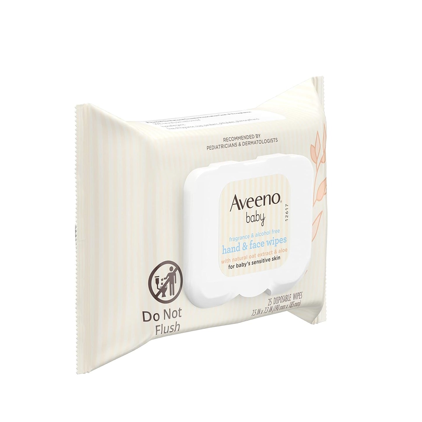 Aveeno Baby Fragrance-Free Hand & Face Wipes – Nursery-Safe Cleansing for Sensitive Skin, Pack of 4