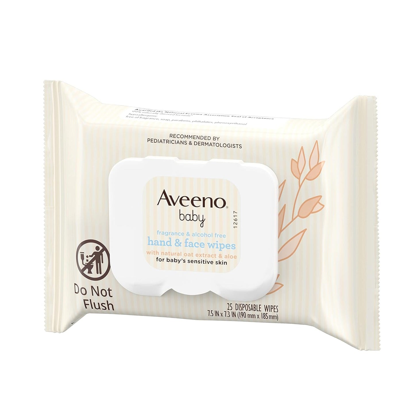 Aveeno Baby Fragrance-Free Hand & Face Wipes – Nursery-Safe Cleansing for Sensitive Skin, Pack of 4