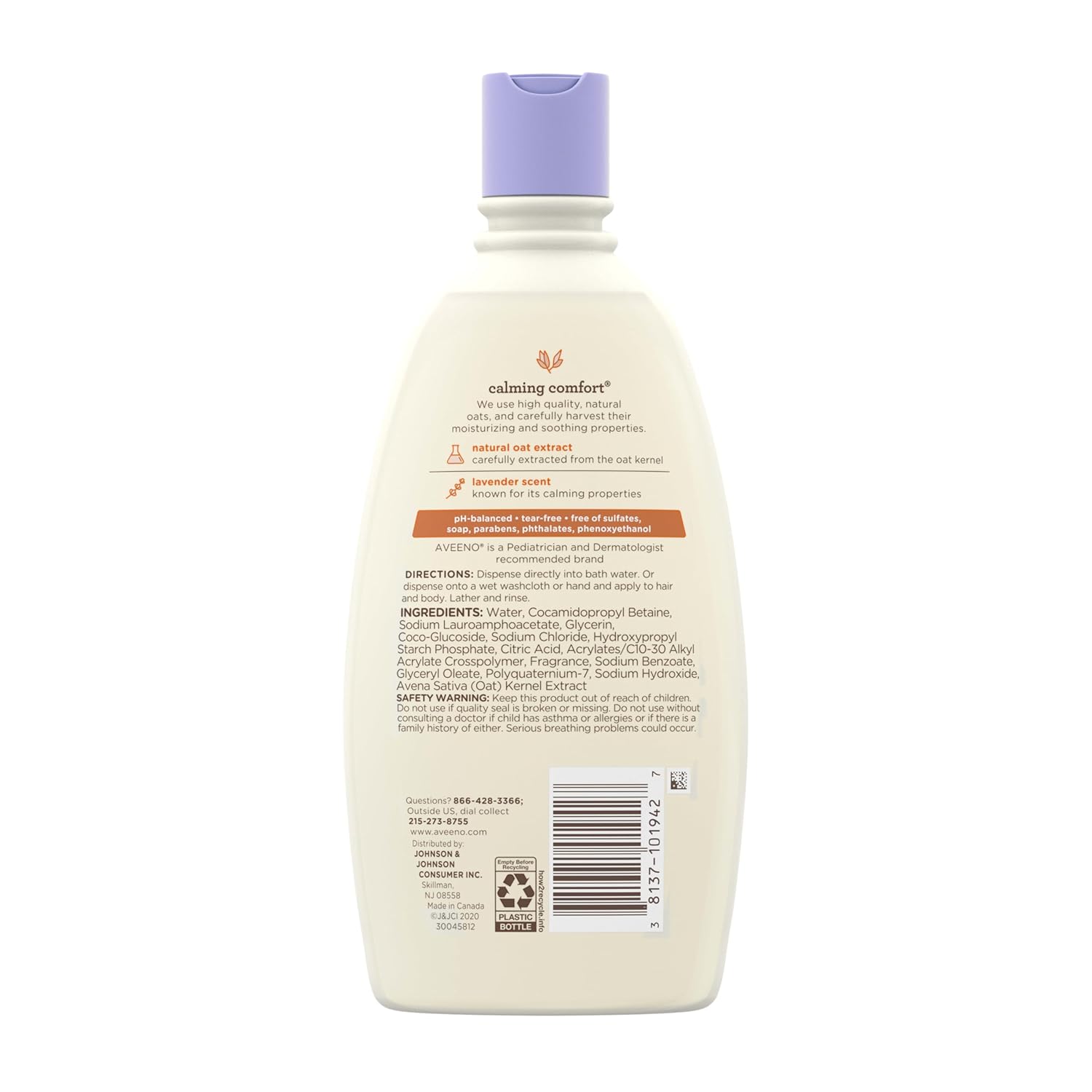 Aveeno Baby Nighttime Calming Comfort Wash – Thoughtful Baby Shower Gift Basket Essential for New Parents