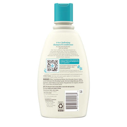 Aveeno Kids 2-in-1 Shampoo & Conditioner, Calming Bath Ritual with Mild Natural Scent