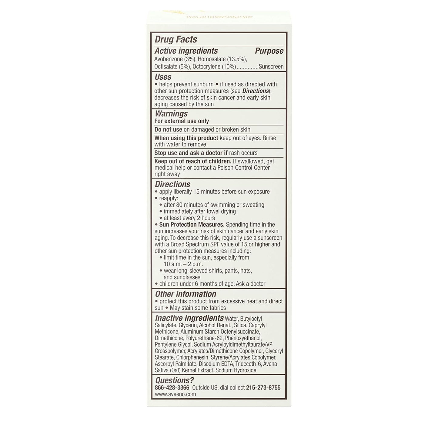 Aveeno Protect + Hydrate Face Sunscreen SPF 60 – Daily Morning Skincare Ritual SPF, Prebiotic Oat Moisturizer
