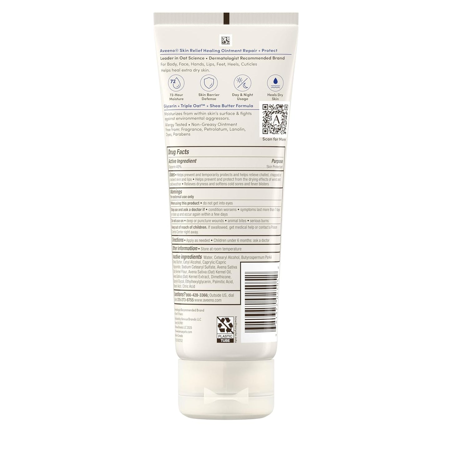 Aveeno Skin Relief Healing Ointment – Thoughtful Self-Care Gift for Mom with Sensitive, Dry Skin, 7.2 oz