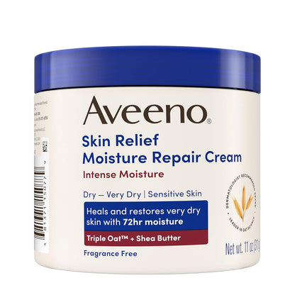 Aveeno Skin Relief Repair Cream – Dermatologist-Recommended Safe Moisturizer for Sensitive Skin