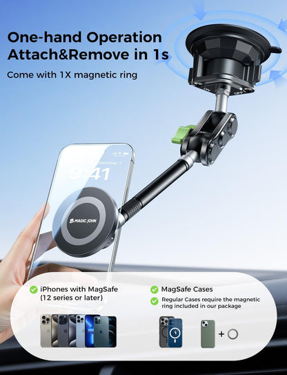 aviation-grade aluminum telescopic arm for shake-free positioning