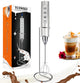 Rechargeable Frother with Stand - Silver
