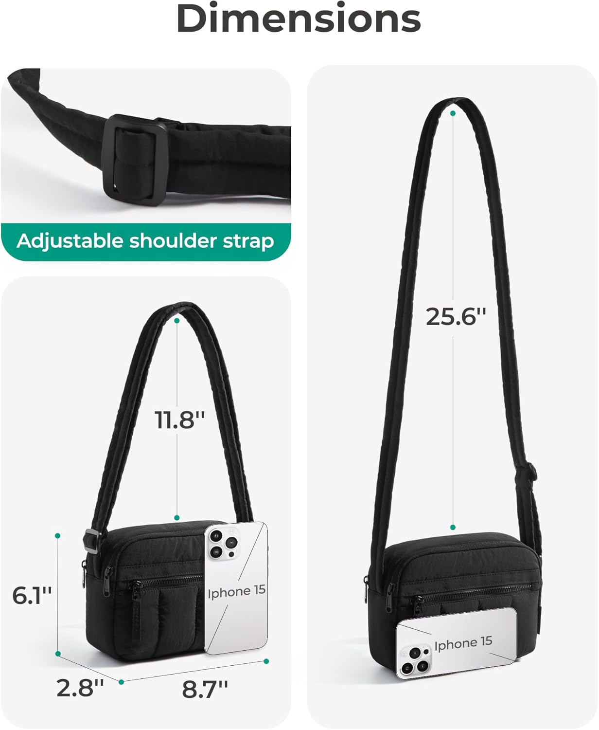 BAGSMART Anti-Theft Crossbody Purse for Women – RFID-Blocking Travel Bag with Hidden Passport Pocket