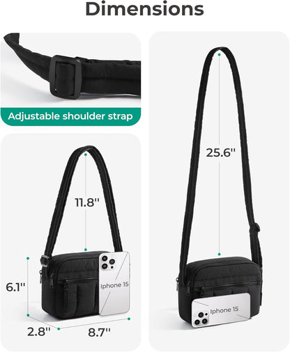 BAGSMART Anti-Theft Crossbody Purse for Women – RFID-Blocking Travel Bag with Hidden Passport Pocket