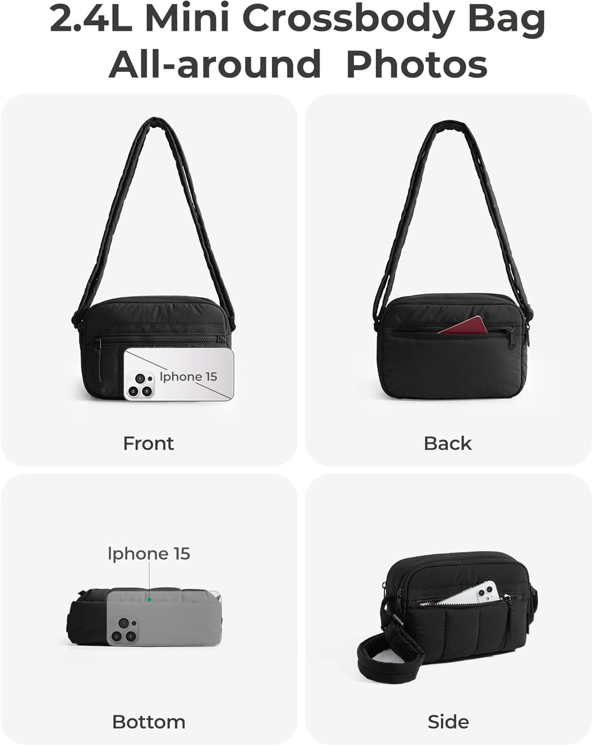 BAGSMART Anti-Theft Crossbody Purse for Women – RFID-Blocking Travel Bag with Hidden Passport Pocket