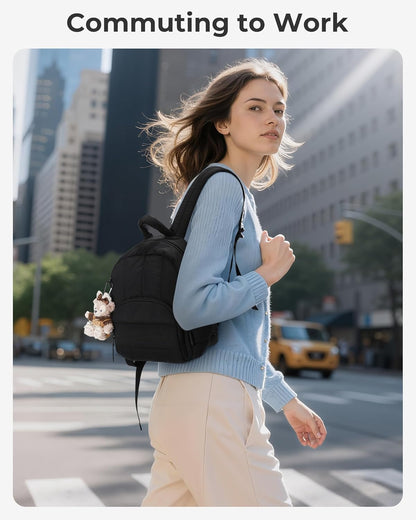 BAGSMART Puffer Mini Backpack for Women – Thoughtful Birthday Gift for Her, Lightweight Everyday Bookbag