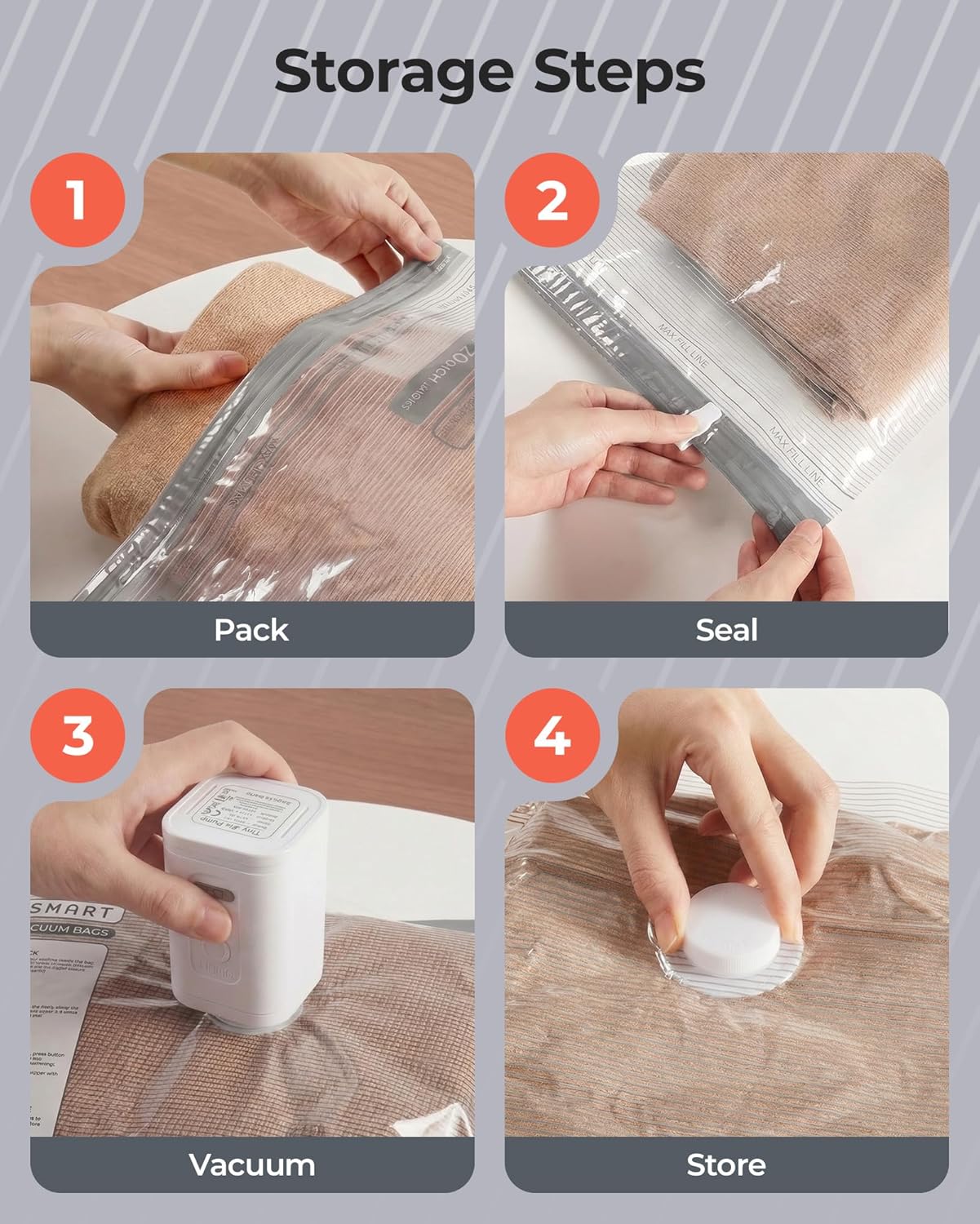 BAGSMART Vacuum Travel Bags – Thoughtful Housewarming Gift for Minimalist Home Organizers