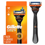 Gillette Fusion5 Power Razor for Men – Premium Father's Day Gift for Dad, Battery-Powered Daily Shaving