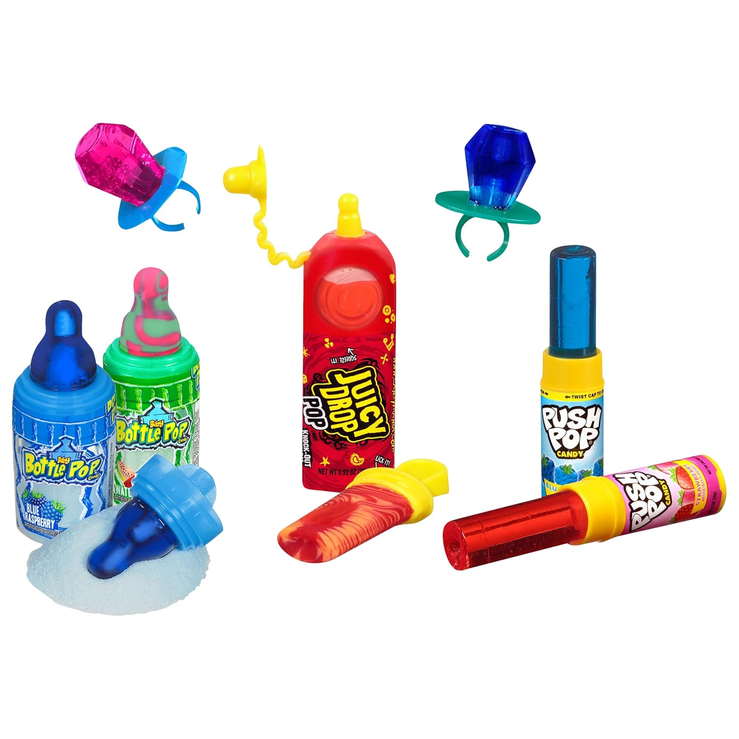 Bazooka Candy Companies Portable Candy Variety Pack – Individually Wrapped Lollipops for Car Trunk Trick-or-Treat Runs and Tailgate Handouts
