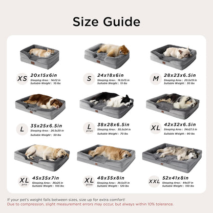 Bedsure CertiPUR-US Orthopedic Dog Bed – Non-Toxic Rest Surface for Family Homes