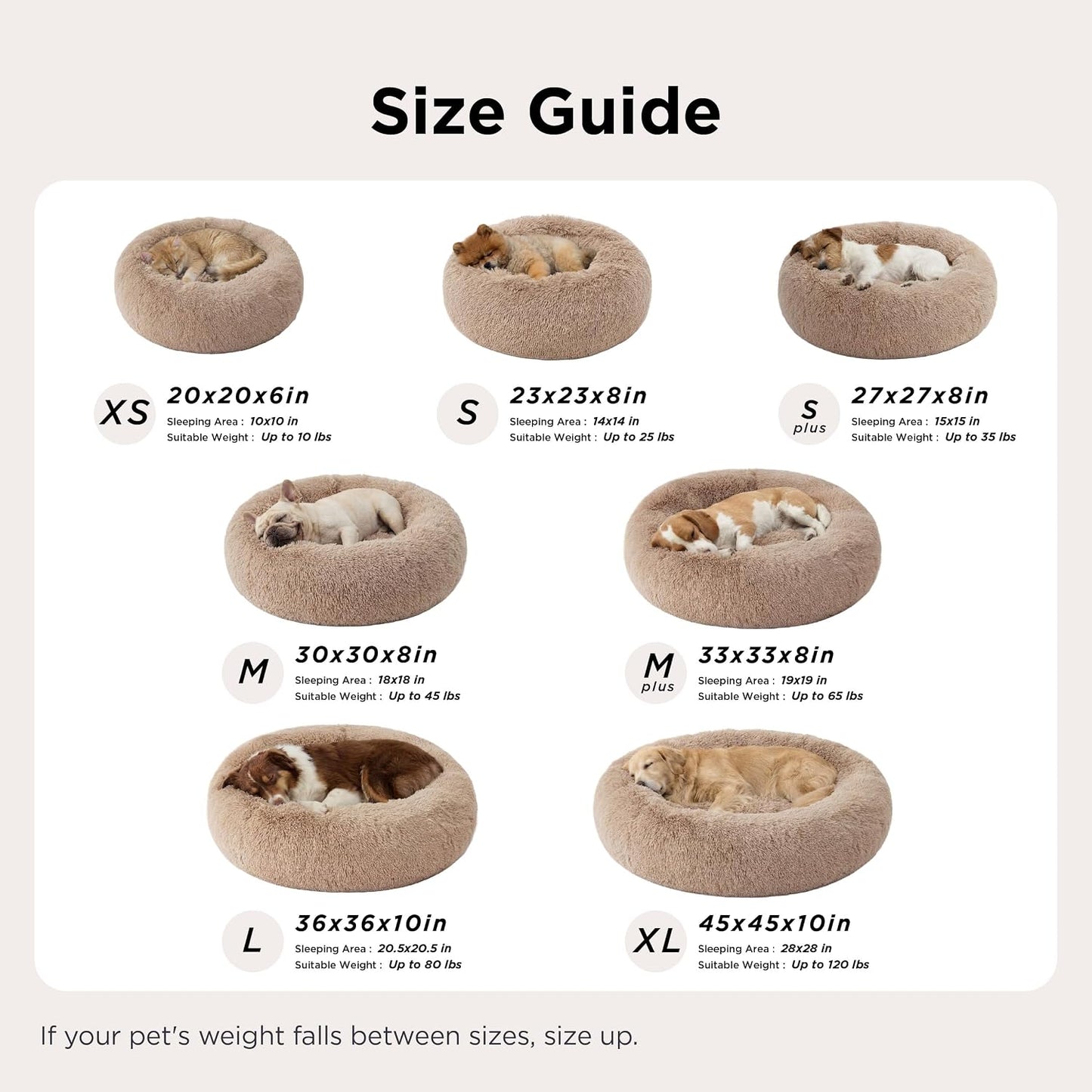 Bedsure Premium Donut Calming Pet Bed – 30 inch Plush Faux Fur Round Bed, OEKO-TEX Certified Luxury Nest for Dogs and Cats