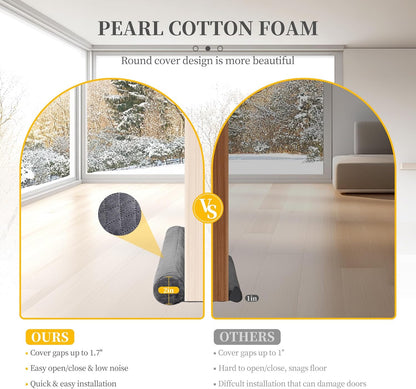 BedyKate Velvet Under Door Draft Stopper – Home Office Door Seal for Quieting Hallway Noise and Supporting Deep Focus Work