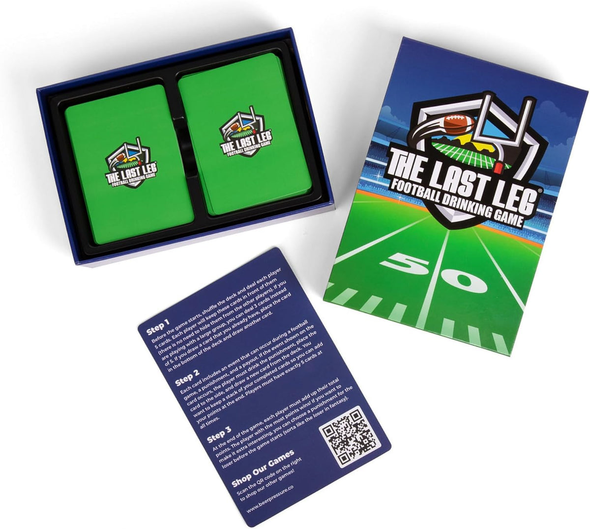 Beer Pressure The Last Leg - Mood-Boosting Card Game for Social Wellness Nights, Recharge with Friends Around the Big Game