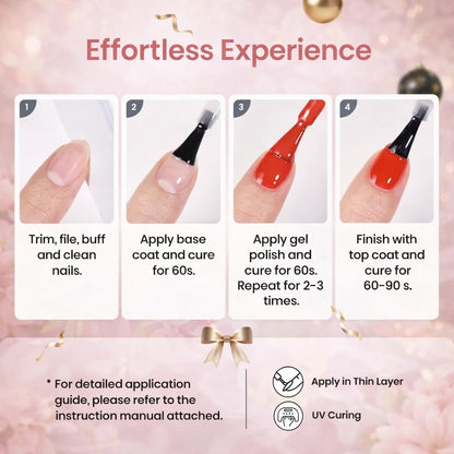 beetles 36 Color Gel Nail Polish Set – Efficient At Home Manicure Workflow, One Coat Coverage UV Gel with 60 Second LED Cure
