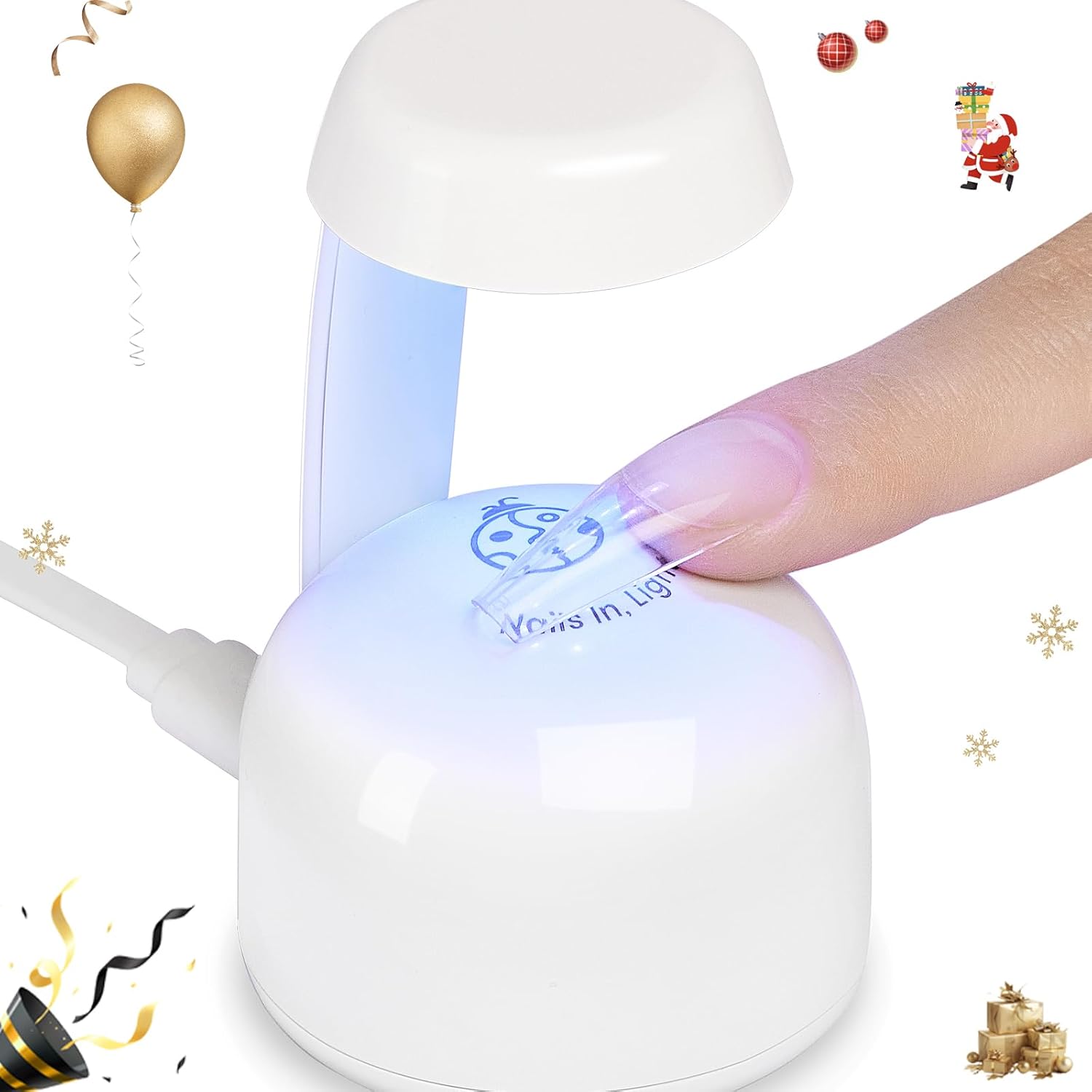 Beetles Mini UV LED Nail Lamp – Portable Gel Curing Light for Patio Manicure Sessions and Open-Air Touch-Ups