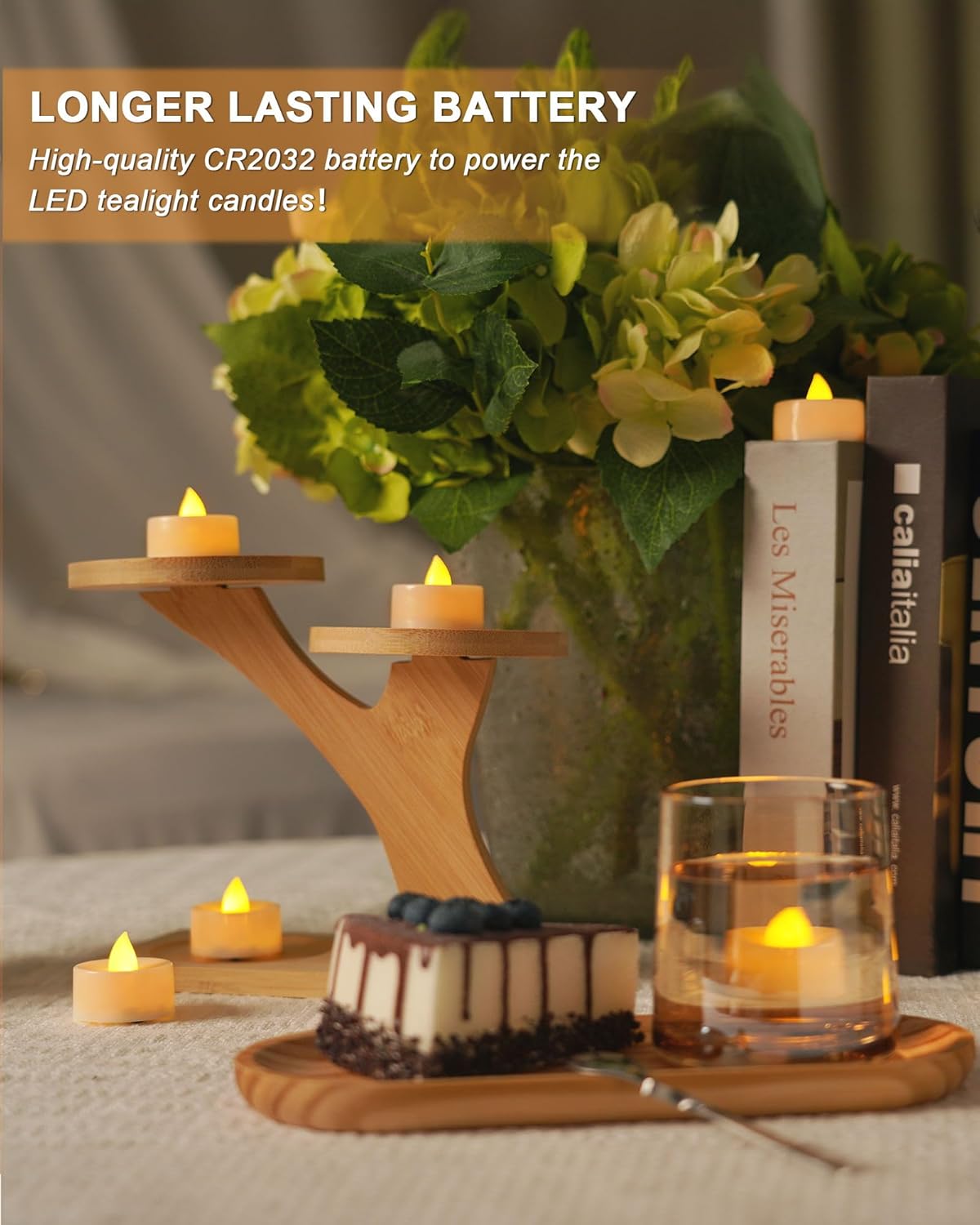 BEICHI Flameless LED Tea Lights with Timer – Calming Flickering Votives for Bath, Yoga, and Meditation Corner, Pack of 12