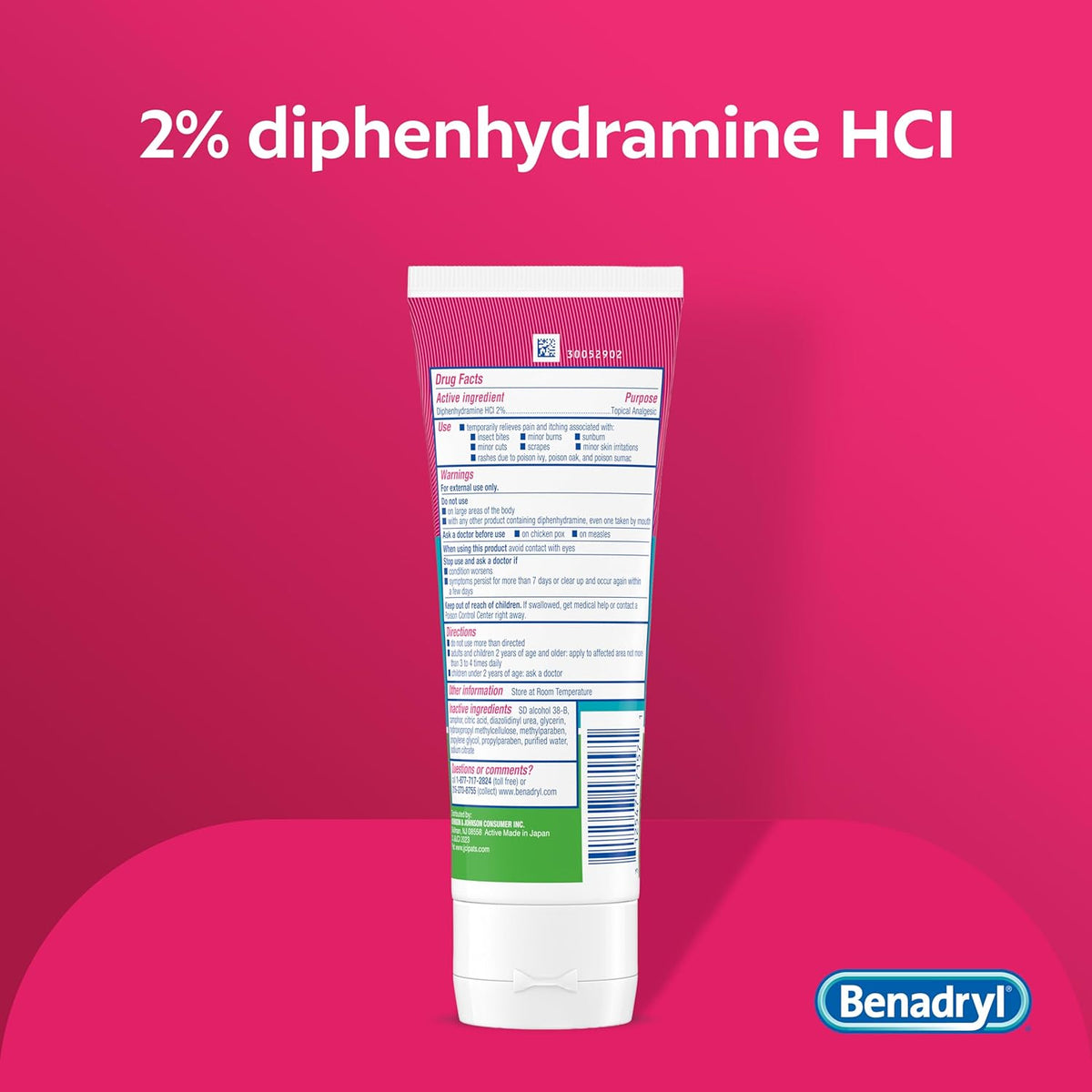 Benadryl Itch Relief Gel Extra Strength – After-Sun and Skin-Soothing Gel for Daily Wellness Routines, 3.5 fl oz
