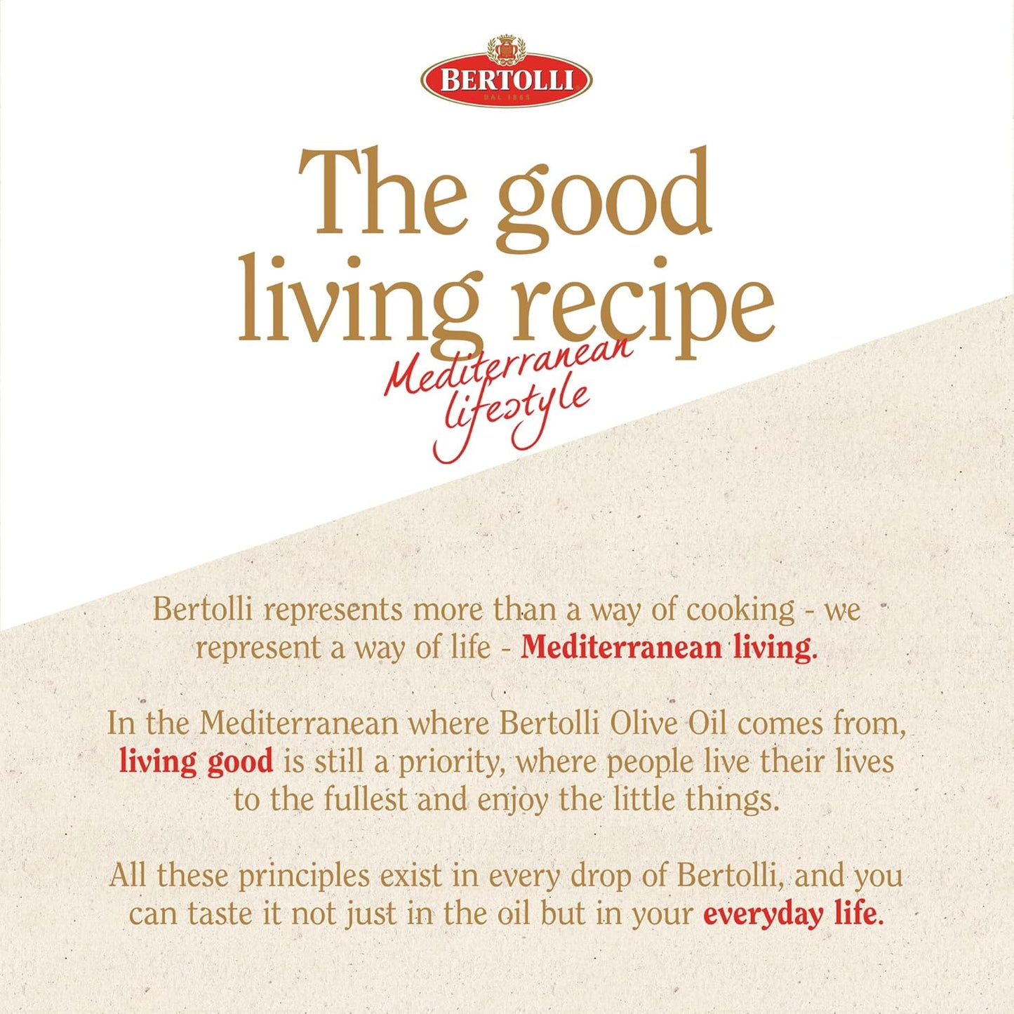Bertolli Extra Virgin Olive Oil Rich Taste 32 fl oz – Cold-Pressed Pantry Staple for Clean-Eating Home Chefs