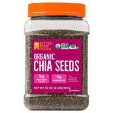 BetterBody Foods Organic Chia Seeds – Streamlined Nutrition for Busy Schedules, Smoothie Bars and Post-Workout Recovery