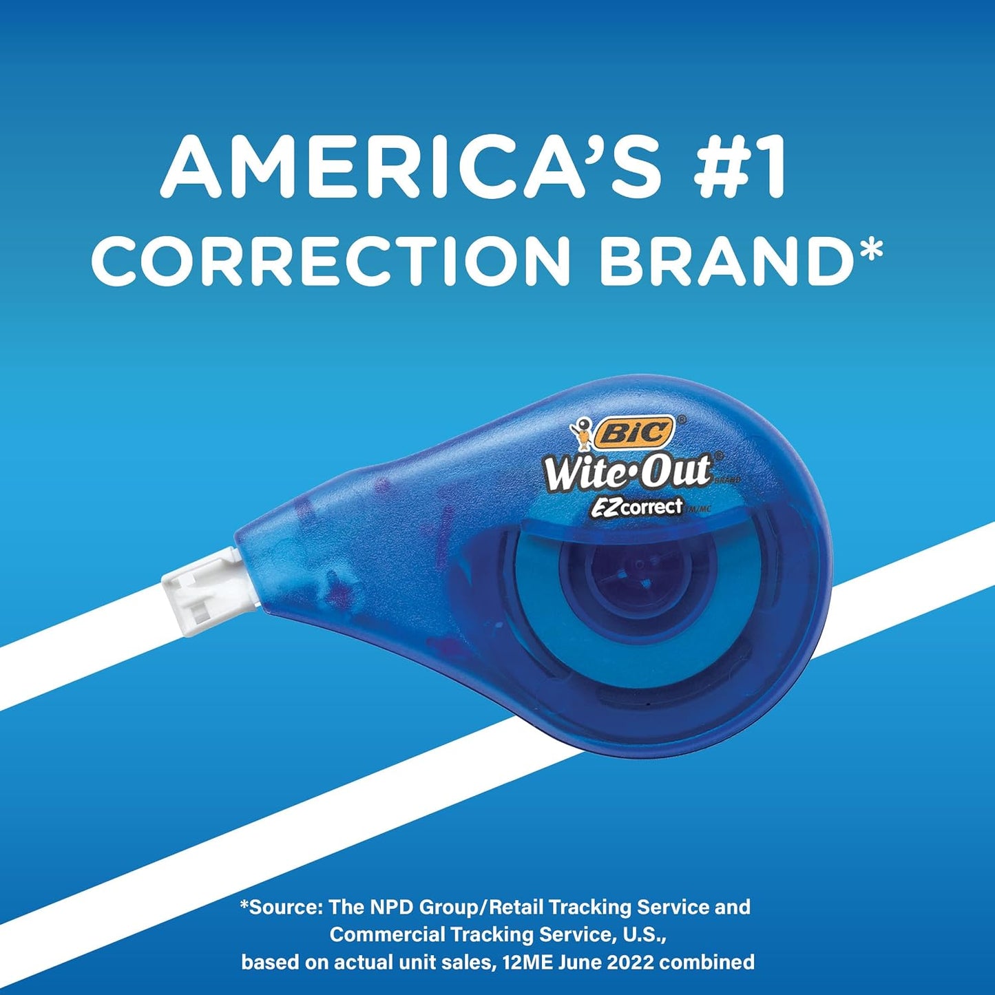 BIC Wite-Out EZ Correct Correction Tape – Simple, One-Hand Correction for Less-is-More Stations
