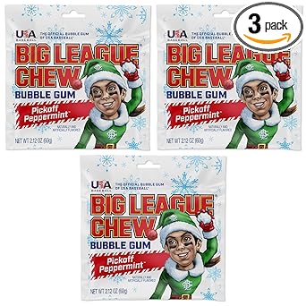 Big League Chew Cotton Candy Bubble Gum 3-Pack - Portable Dugout Treat for Tournament Sidelines and Field Day Events