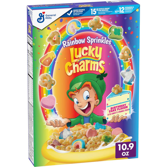 birthday cake flavored sweetened corn cereal base