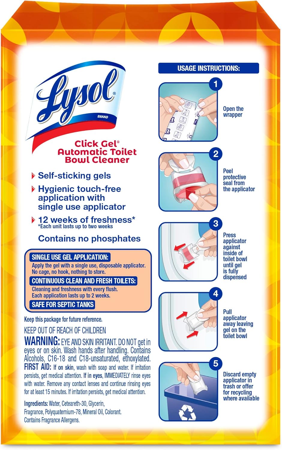 bleach-free thick gel formula that prevents toilet rings