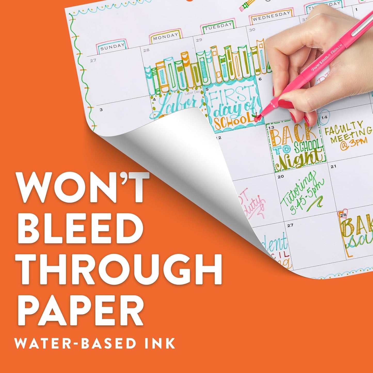 bleed-resistant and acid-free formula safe for archival paper