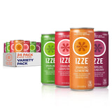 Izze Sparkling Juice – Better-for-You Soda Alternative for Mindful Hydration, 4-Flavor Variety Pack