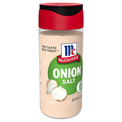 blend of salt and dehydrated onion for dual-seasoning convenience