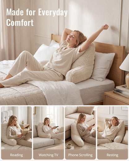 Blissful Diary Reading Pillow – Posture-Support Pillow for Stress Relief and Mindful Evenings