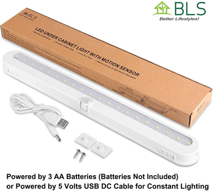 BLS T01L Battery Powered Night Light – Hands-Free Hallway Motion Light for Kids and Seniors, No Wiring Required