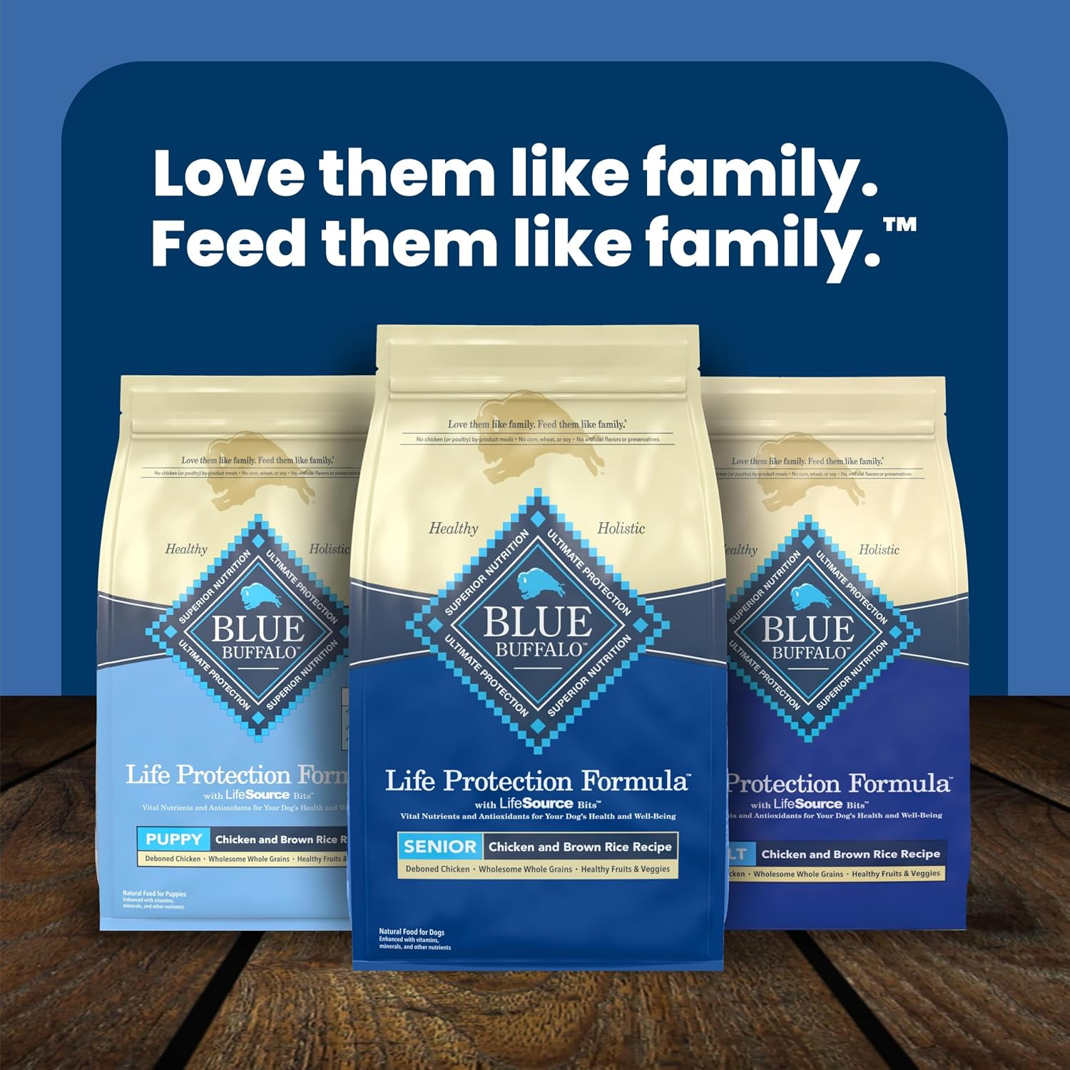 Blue Buffalo Life Protection Formula Senior Dog Food – Premium Chicken & Brown Rice Recipe for Aging Companions, 5 lb