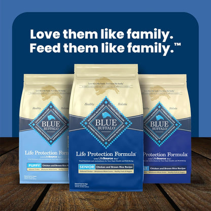 Blue Buffalo Life Protection Formula Senior Dog Food – Premium Chicken & Brown Rice Recipe for Aging Companions, 5 lb