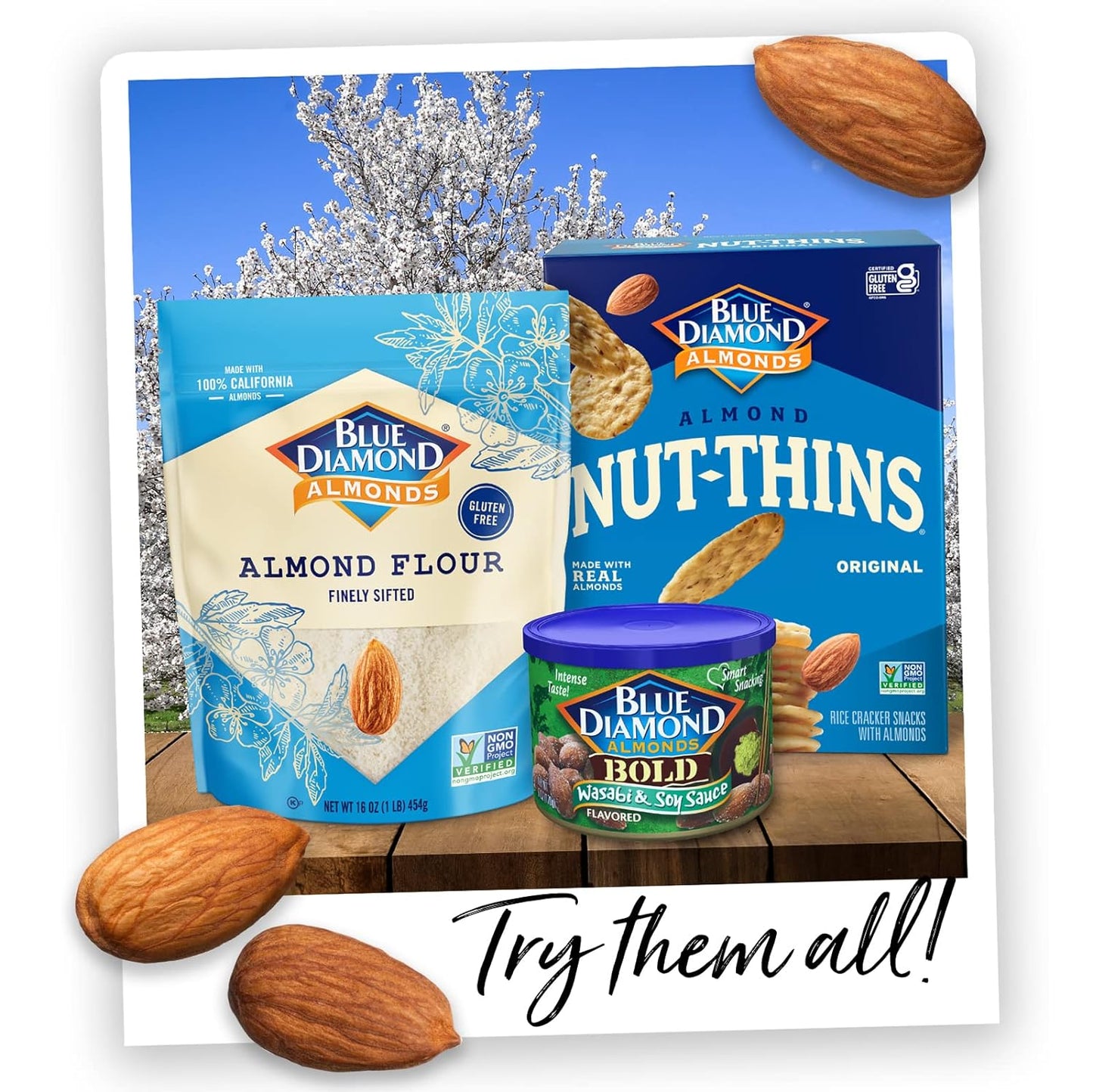 Blue Diamond Almonds Nut Thins Cheddar Cheese – Heart-Healthy Pantry Cracker for Mindful Snacking