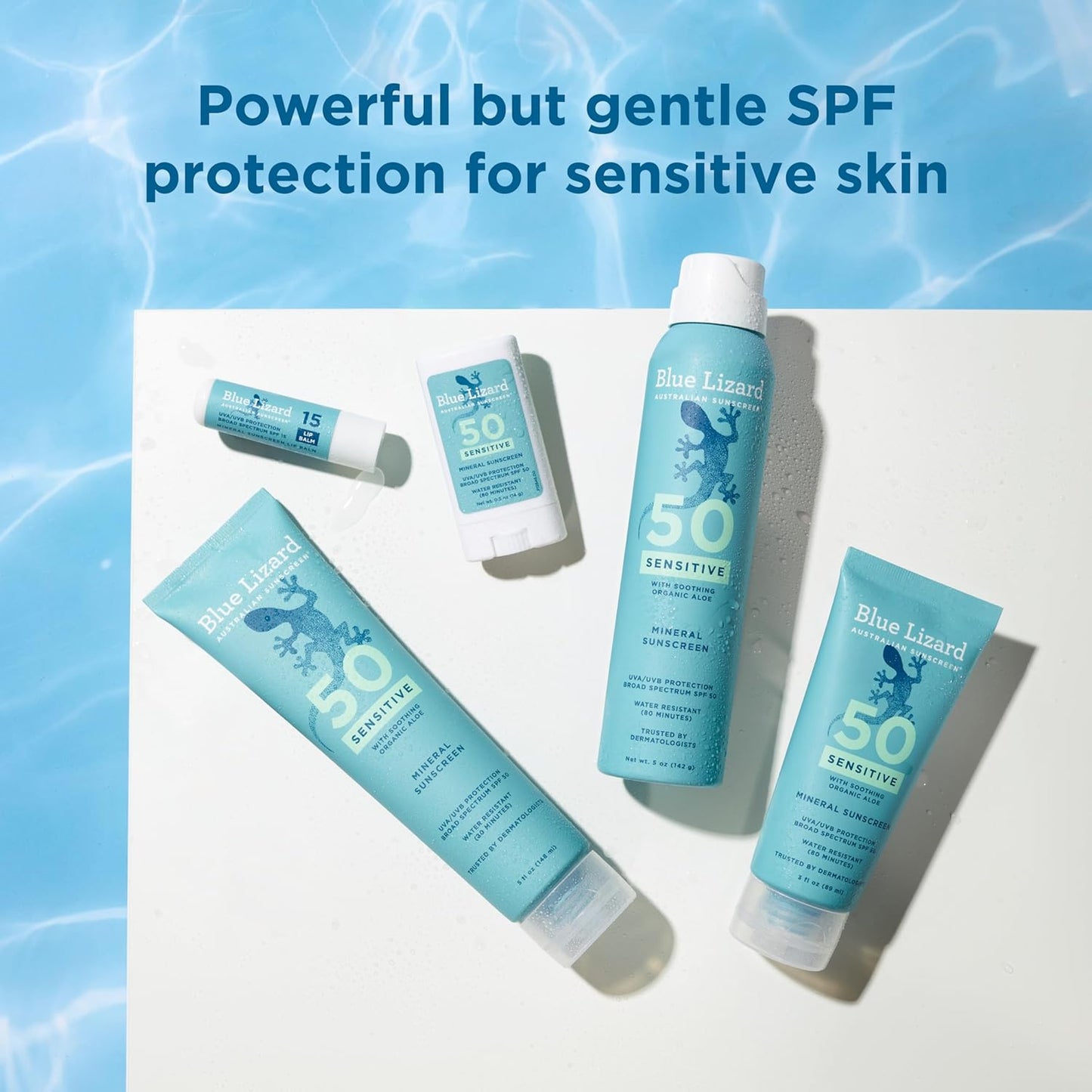 BLUE LIZARD Sensitive Mineral Sunscreen Stick – Kid-Friendly SPF 50+ for Playground, Camp, and Field Trips