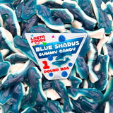 Blue Sharks Gummy Candy – Themed Party Favor Bag for Kids’ Birthdays and Baby Showers, 50 Pieces