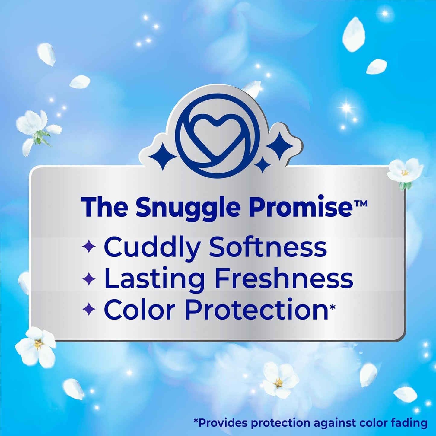 blue sparkle scent blend combining white florals, green citrus, warm woody notes, and soft musk