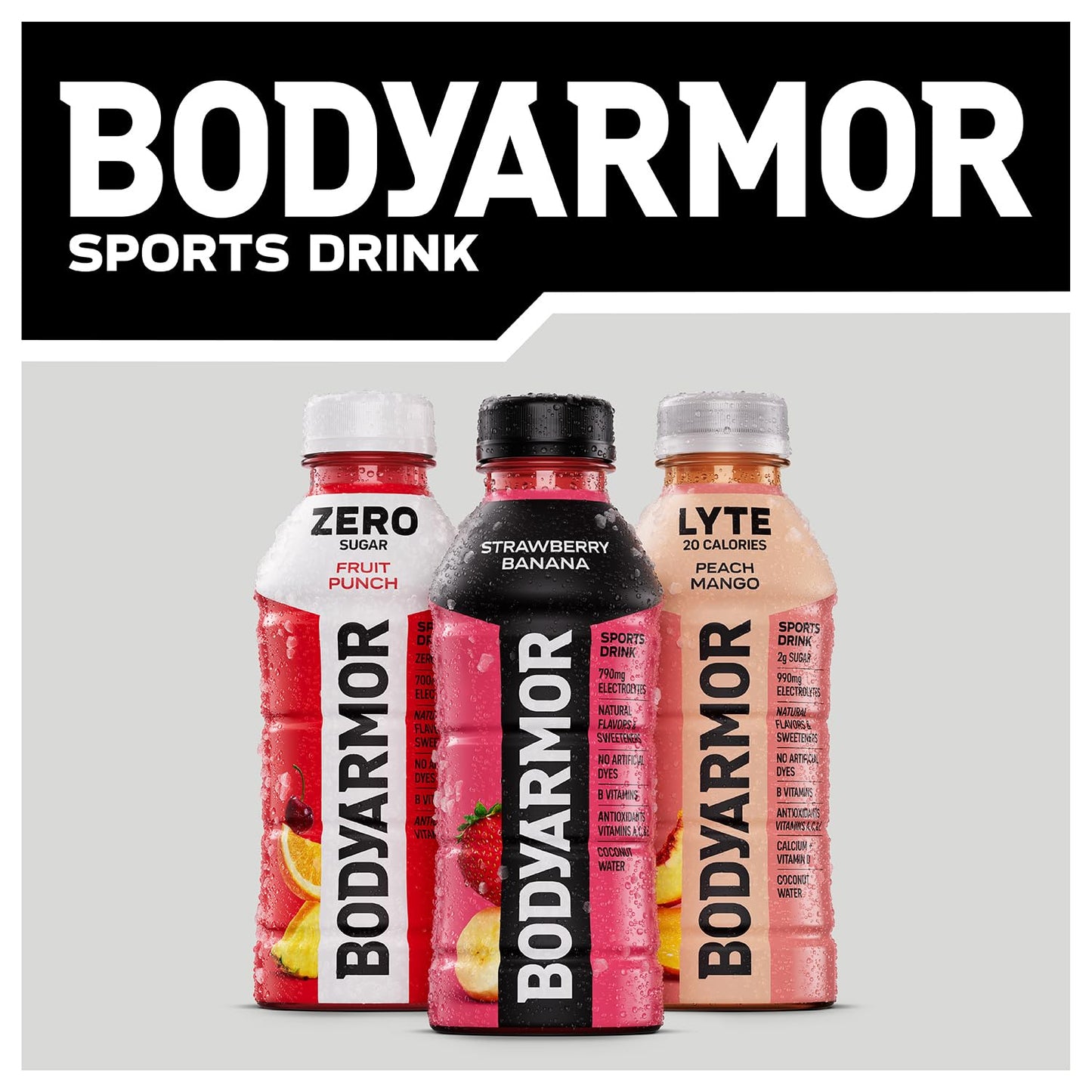 BODYARMOR LYTE Electrolyte Drink for Post-Workout Hydration and Daily Wellness Routine, 28 Fl Oz Bottles (15 Pack)