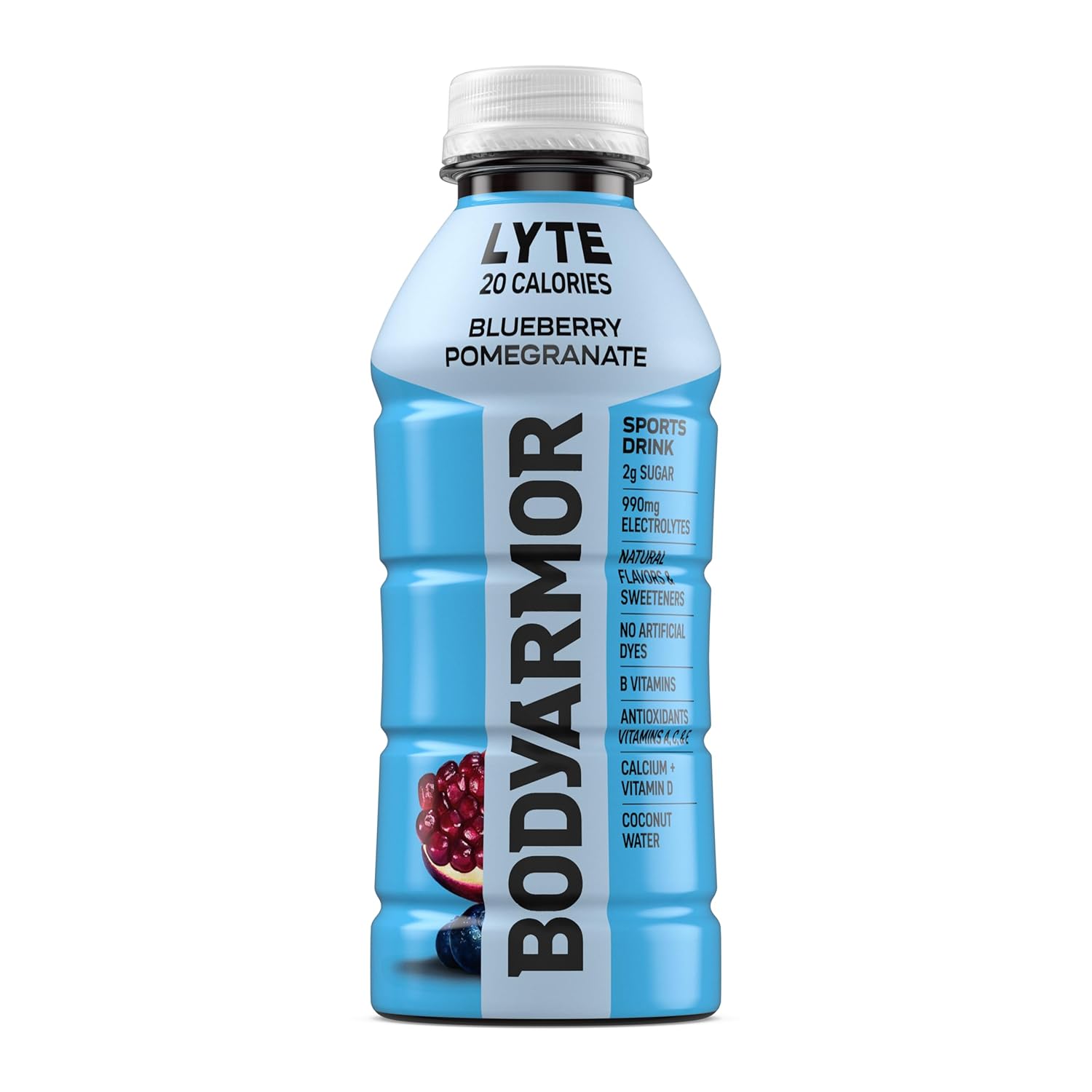 BODYARMOR LYTE Sports Drink – Daily Low-Calorie Hydration for Mindful Wellness Routines, Blueberry Pomegranate Coconut Water Beverage, 16 Fl Oz (Pack of 12)