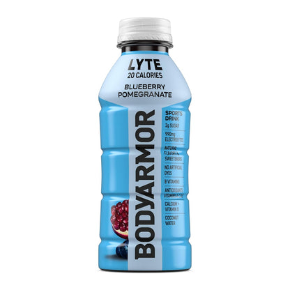 BODYARMOR LYTE Sports Drink – Daily Low-Calorie Hydration for Mindful Wellness Routines, Blueberry Pomegranate Coconut Water Beverage, 16 Fl Oz (Pack of 12)