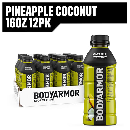 BODYARMOR Pineapple Coconut Sports Drink – Desk-Side Hydration for Long Workdays and Focused Afternoons, 12-Pack