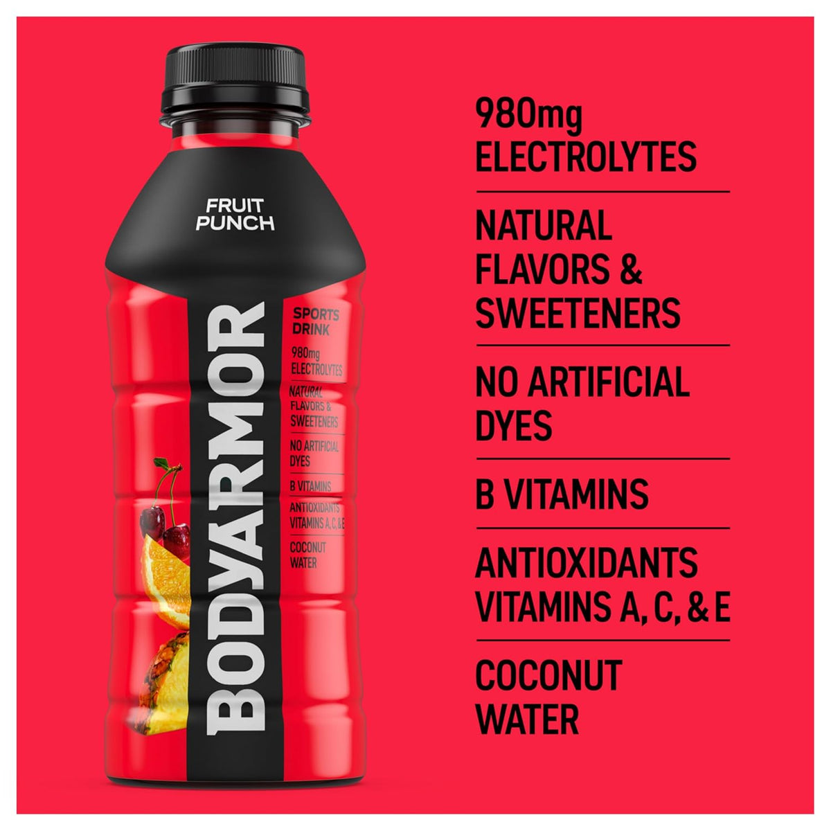 BODYARMOR Sports Drink – Daily Hydration Ritual for Clean-Label Wellness Seekers, Coconut Water Electrolyte Beverage