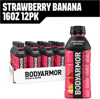 BODYARMOR Sports Drink Strawberry Banana – Focus-Supporting Hydration for Home Office and Commute