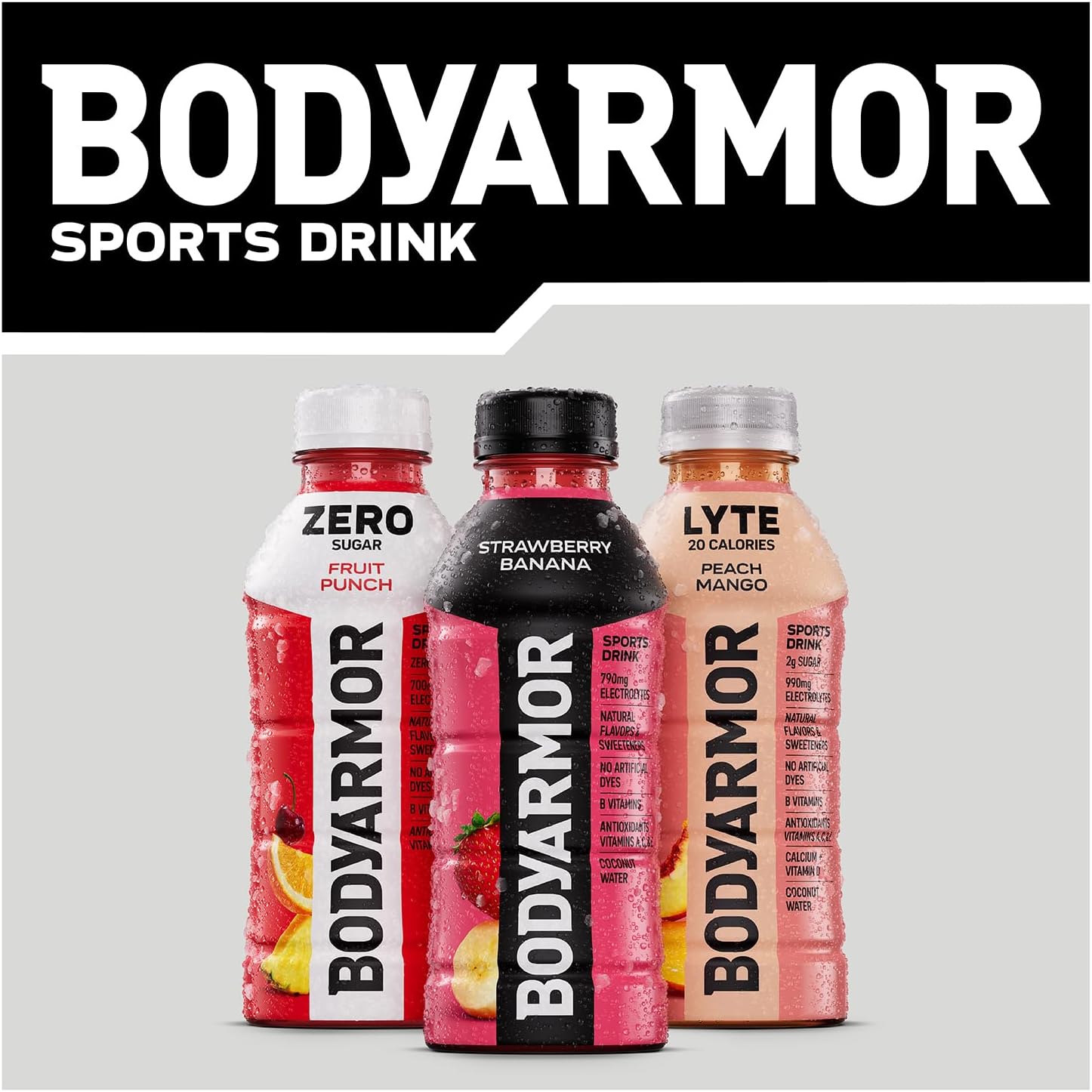 BODYARMOR Sports Drink Strawberry Banana – Focus-Supporting Hydration for Home Office and Commute